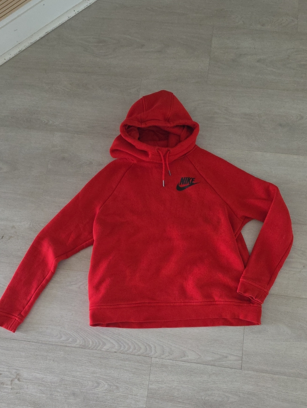 Nike Women’s Red Hooded Funnel Neck Sweatshirt